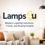 Modern living room with stylish lamps showcasing Lamps4u lighting solutions, trends, and buying insights
