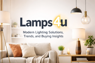 Modern living room with stylish lamps showcasing Lamps4u lighting solutions, trends, and buying insights