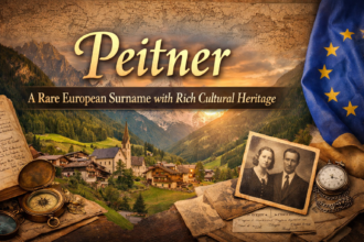 Alpine European village landscape representing the cultural heritage and origin of the Peitner surname