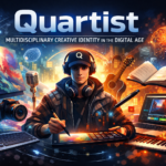 Quartist concept showing multidisciplinary digital creator combining art, design, and technology